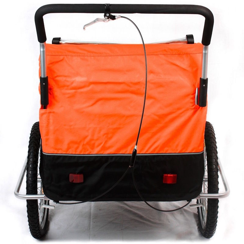Cykelanhænger og jogger orange/sort med grå ramme - Billede 8