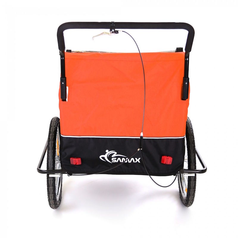 Cykelanhænger og jogger orange/sort med sort ramme - Billede 8