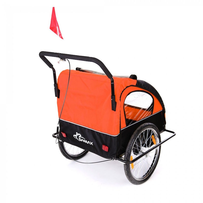 Cykelanhænger og jogger orange/sort med sort ramme - Billede 9