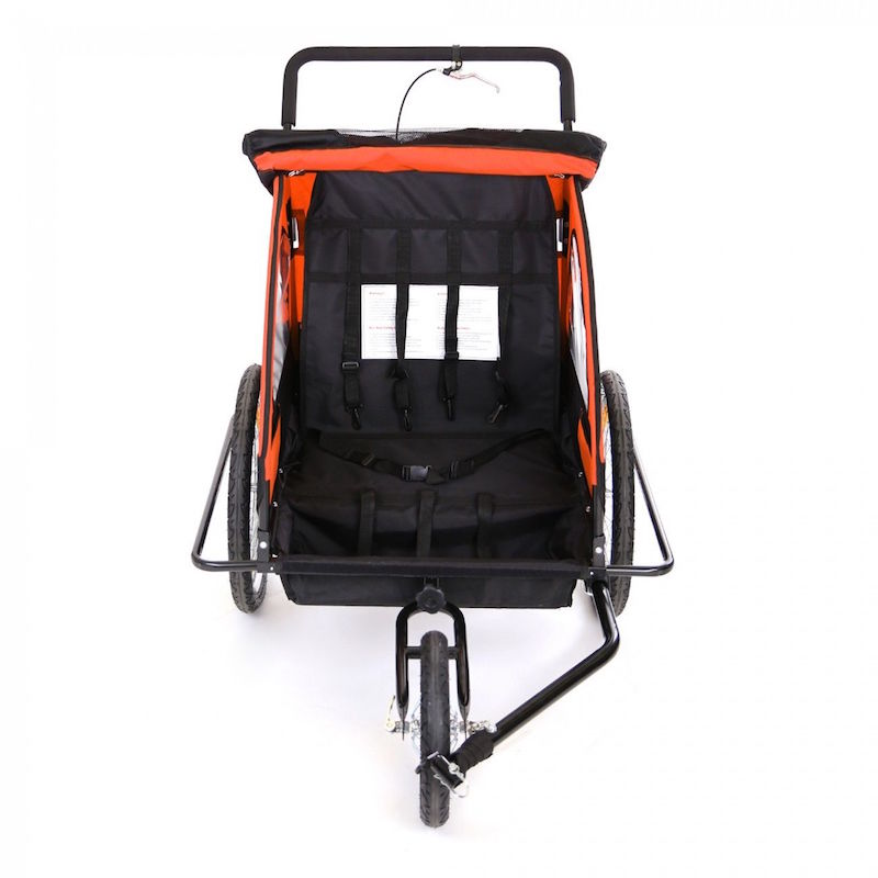 Cykelanhænger og jogger orange/sort med sort ramme - Billede 10