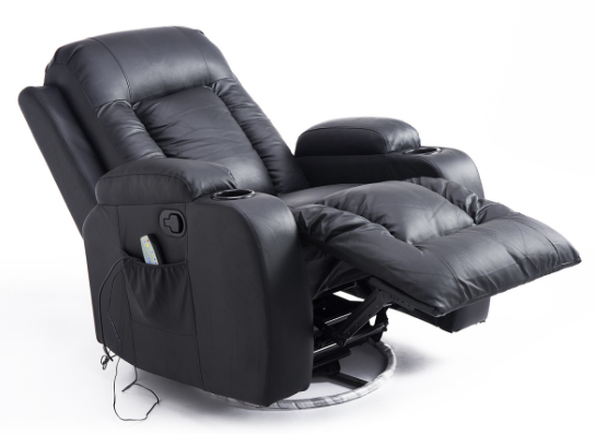 Massagestol med med varme - Sort - Billede 2