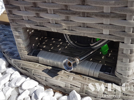 Udendørs bruser med LED og Bluetooth Soundbox - Sort - Billede 8