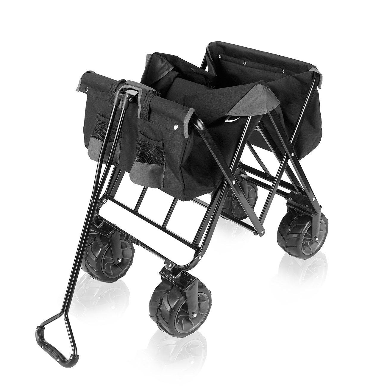 Foldbar trækvogn Offroad Grå/Sort - Billede 8