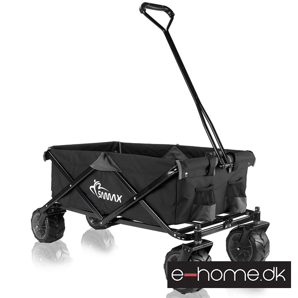 Foldbar trækvogn Grå_Sort_400017_e-home