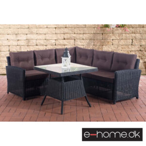 Hjørnesofa Model Sierra Sort_Brun_301665_e-home