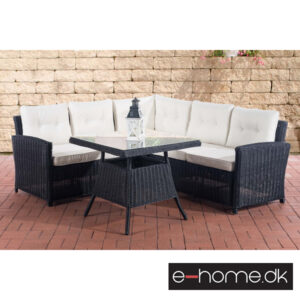 Hjørnesofa Model Sierra Sort_creme_301650_e-home