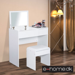 Sminkebord Hvid 80 x 40 x 79 cm 831-194WT_e-home