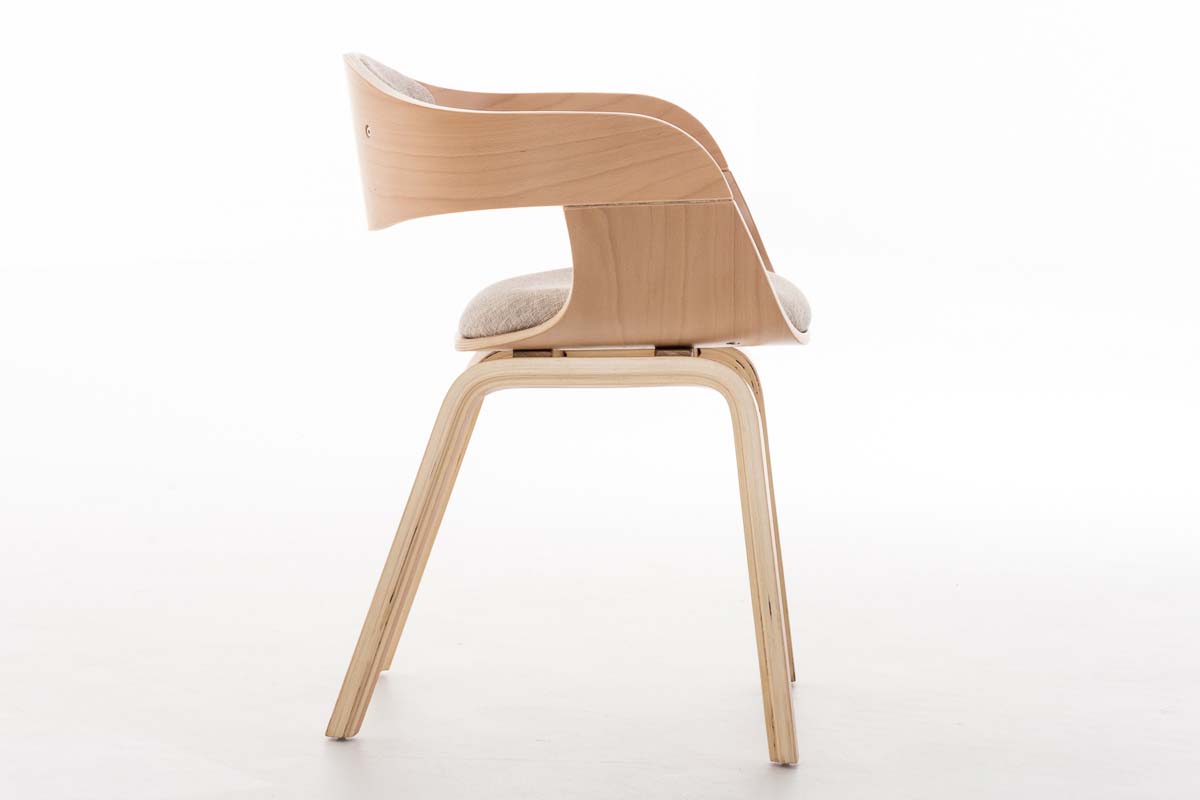 Spisestuestol Kingston Stof Natur/Creme - Billede 4