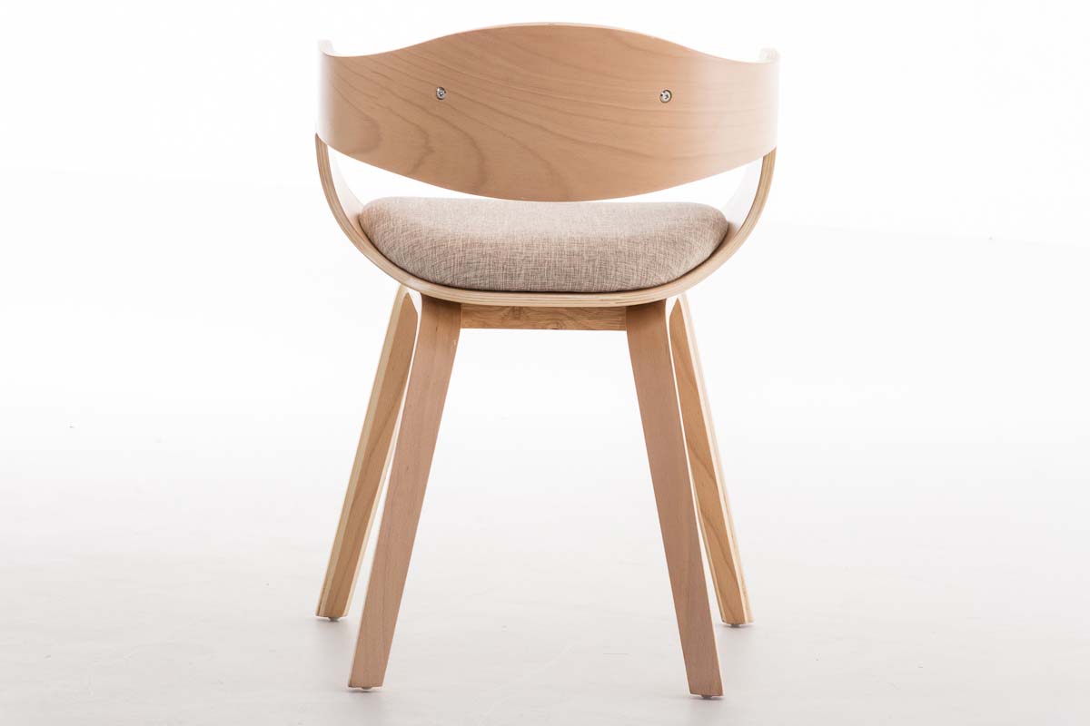 Spisestuestol Kingston Stof Natur/Creme - Billede 5