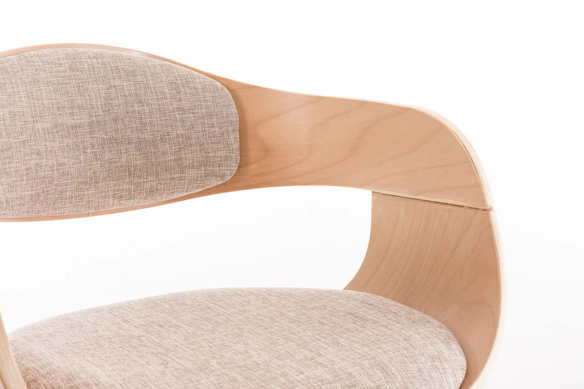 Spisestuestol Kingston Stof Natur/Creme - Billede 6