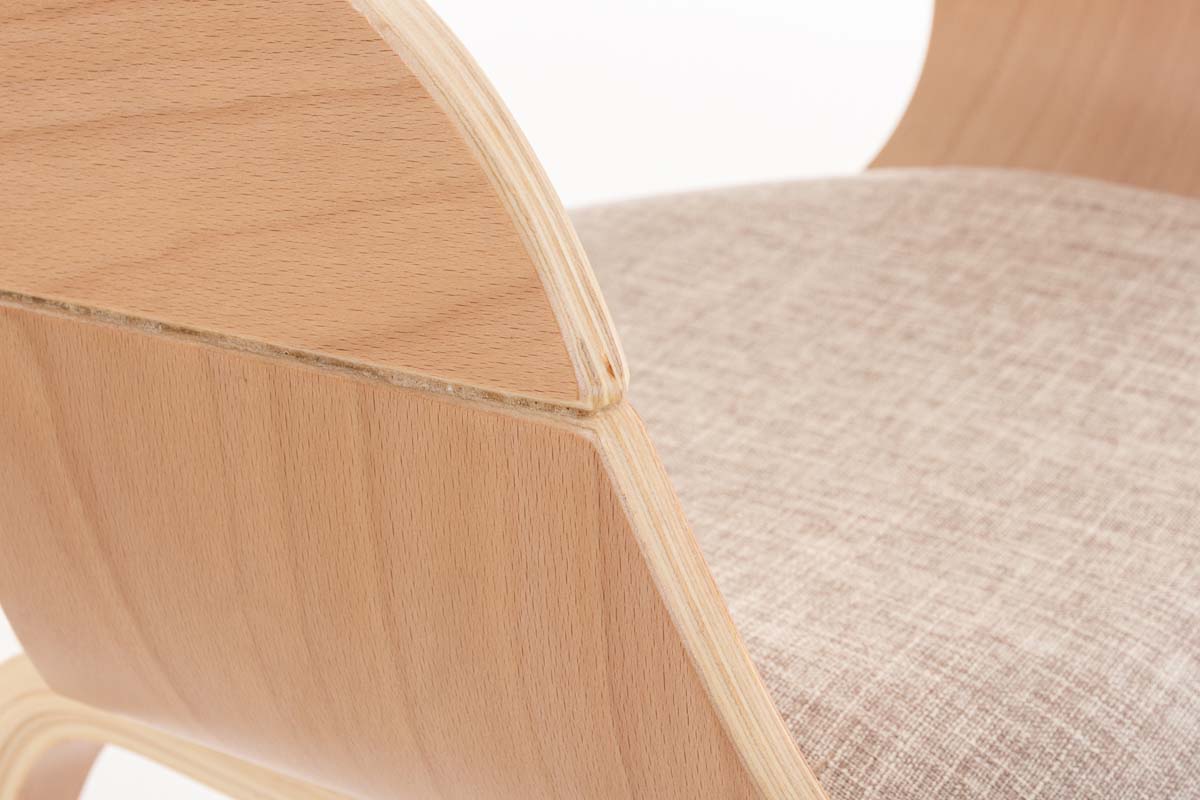 Spisestuestol Kingston Stof Natur/Creme - Billede 7