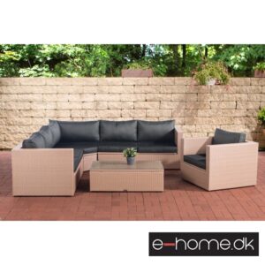 Polyrattan Sofamiljø_Natura_med Sort hynde_309043_e-home