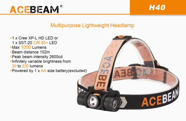 Acebeam H40 1050 Lumen Pandelampe_410018_e-home