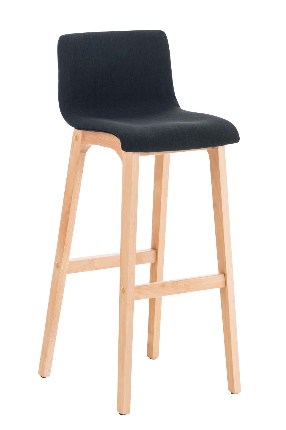 Barstol Hoover, stof sort, stel træ Barstol Hoover, stof sort, stel træ
