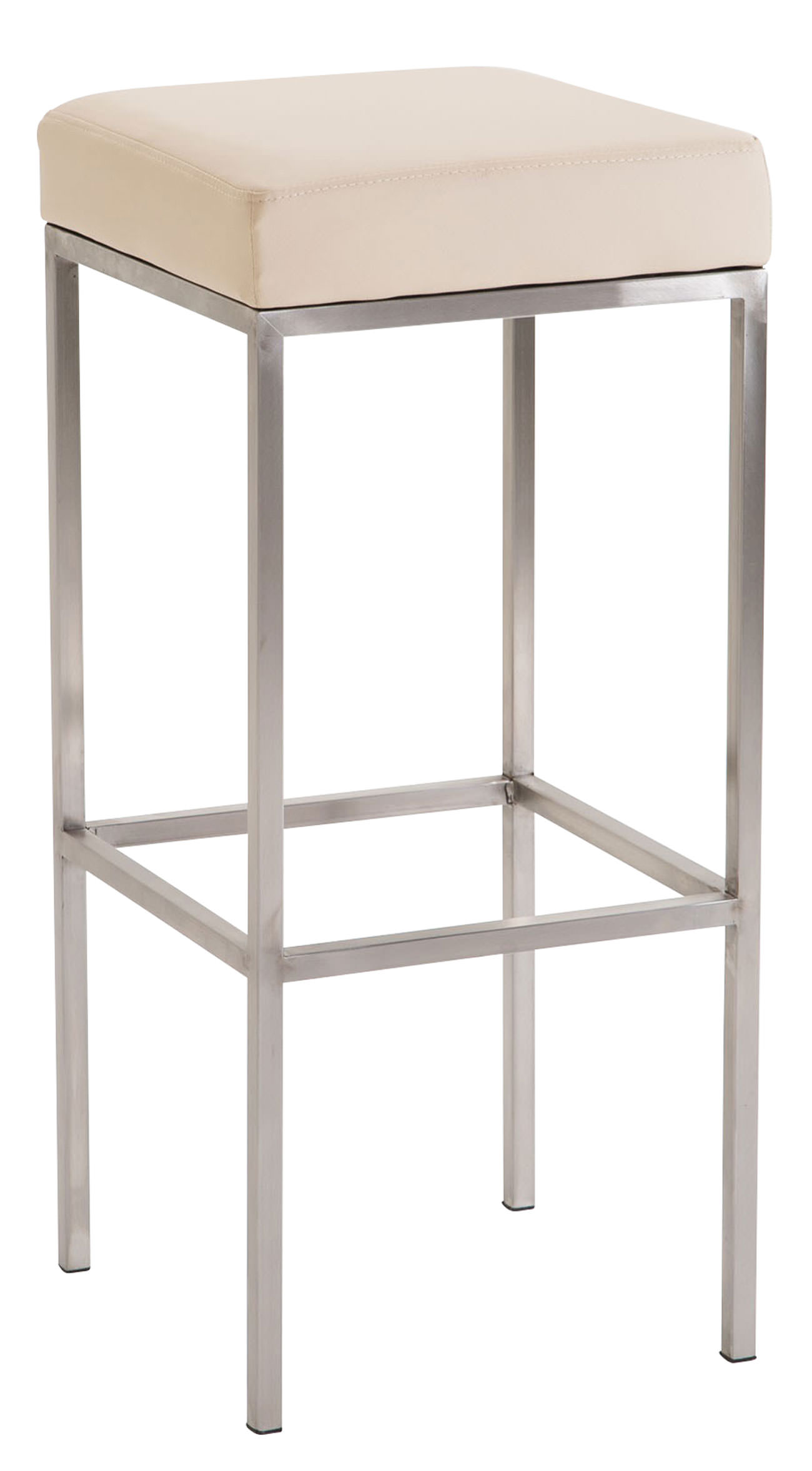 Barstol Newark 80 Kunstlæder Rustfri - Creme - Billede 3