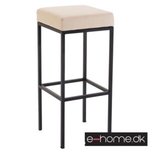 Barstol Newark 85 Kunstlæder Sort - Creme_309665_e-home