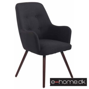 Loungestol Aarhus_Stof_Valnød-Sort_306886_e-home