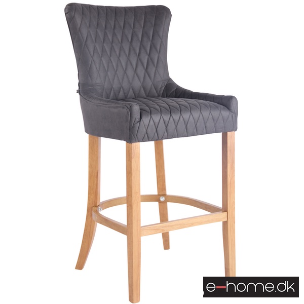 Barstol Hanoi Vintage_kunstlæder sort_ben lys træ_309524_e-home