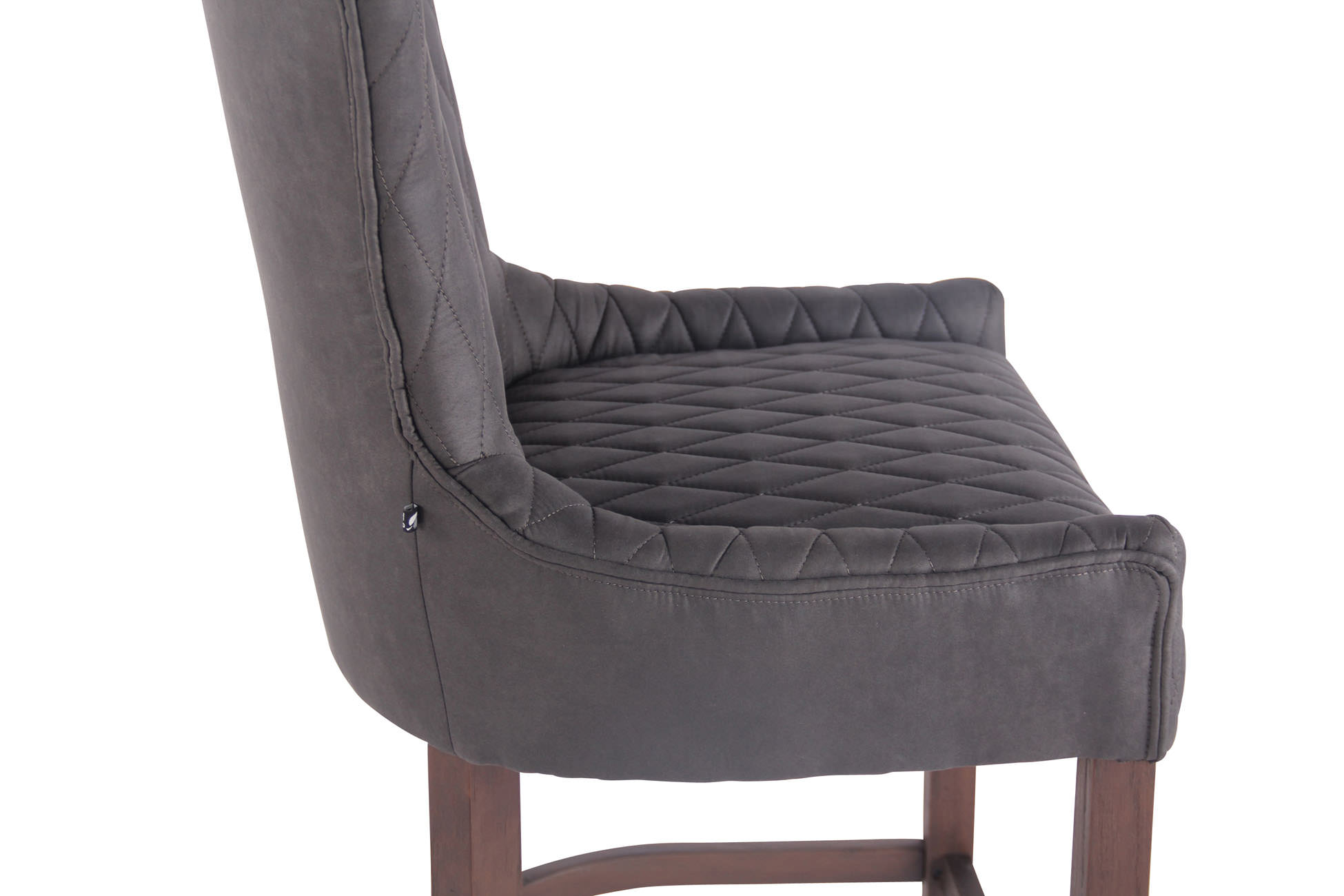 Barstol Hanoi Vintage, kunstlæder sort, ben mørk træ - Billede 7