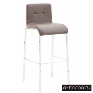 Barstol Kado_kunstlæder brun_ben krom firkantede_302829_e-home