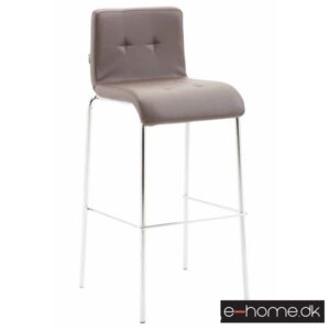 Barstol Kado_kunstlæder brun_ben krom runde_302887_e-home
