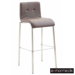 Barstol Kado_kunstlæder brun_ben rustfrit firkantede_302836_e-home