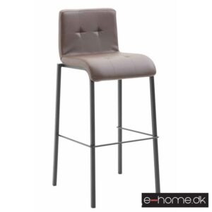 Barstol Kado_kunstlæder brun_ben sorte firkantede_302843_e-home