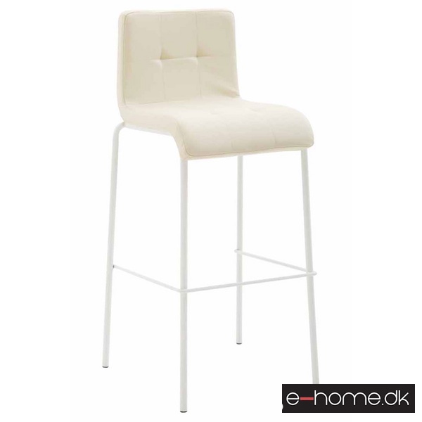 Barstol Kado_kunstlæder creme_ben hvide runde_302909_e-home