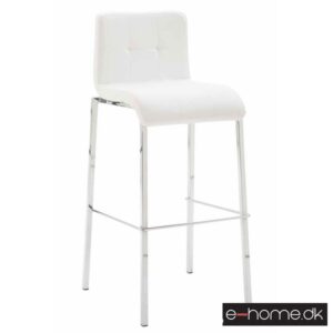 Barstol Kado_kunstlæder hvid_ben krom firkantede_302834_e-home