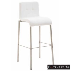 Barstol Kado_kunstlæder hvid_ben rustfrit firkantede_302841_e-home
