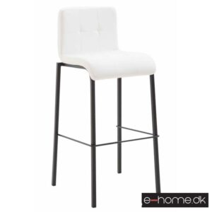 Barstol Kado_kunstlæder hvid_ben sorte firkantede_302848_e-home