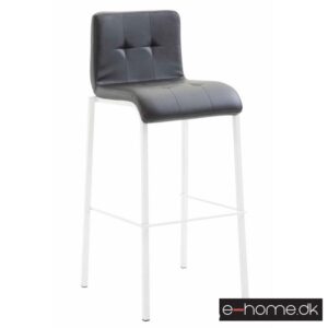Barstol Kado_kunstlæder sort_ben hvide firkantede_302854_e-home