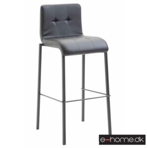 Barstol Kado_kunstlæder sort_ben sorte firkantede_302847_e-home
