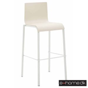Barstol Kado_kunststof creme_ben hvide firkantede_302822_e-home