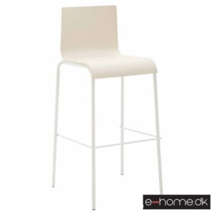 Barstol Kado_kunststof creme_ben hvide runde_302805_e-home