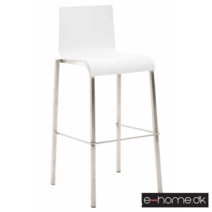 Barstol Kado_kunststof hvid_ben rustfrit firkantede_302815_e-home