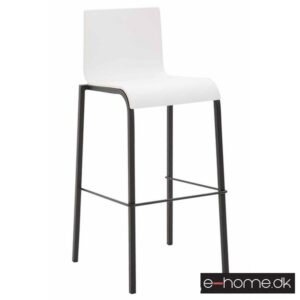 Barstol Kado_kunststof hvid_ben sorte firkantede_302817_e-home
