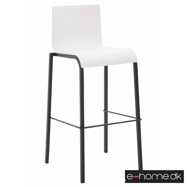 Barstol Kado_kunststof hvid_ben sorte firkantede_302817_e-home