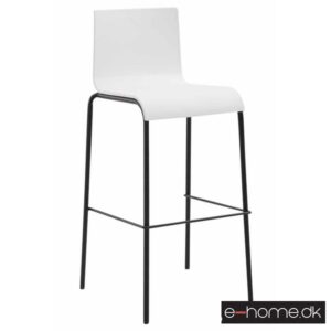 Barstol Kado_kunststof hvid_ben sorte runde_302800_e-home