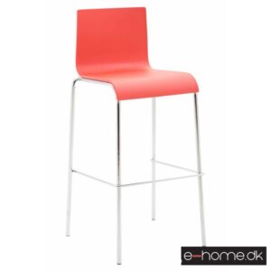 Barstol Kado_kunststof rød_ben krom runde_302807_e-home