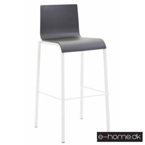 Barstol Kado_kunststof sort_ben hvide firkantede_302814_e-home