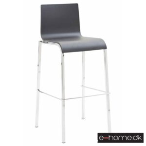 Barstol Kado_kunststof sort_ben krom firkantede_302812_e-home