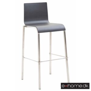 Barstol Kado_kunststof sort_ben rustfrit firkantede_302811_e-home