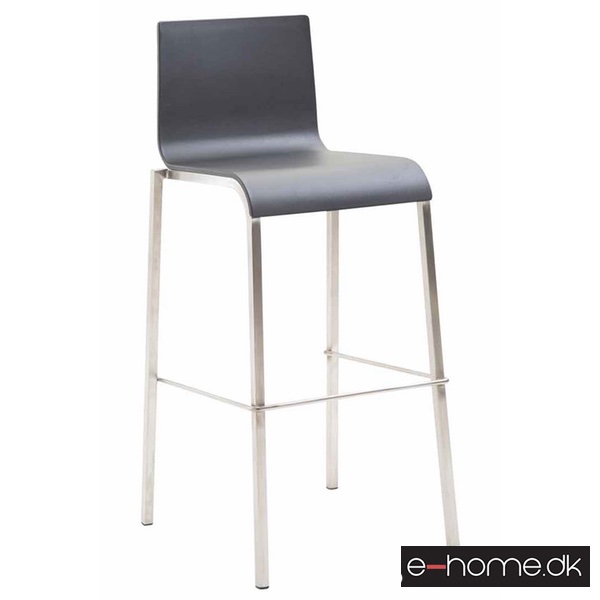 Barstol Kado_kunststof sort_ben rustfrit firkantede_302811_e-home