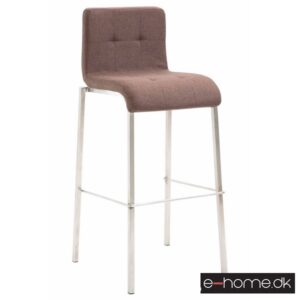 Barstol Kado_stof brun_ben rustfrit_firkantet_303014_e-home