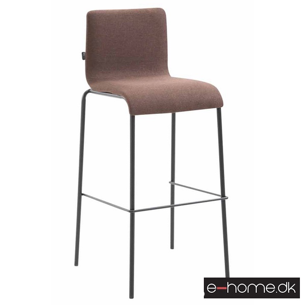Barstol Kado_stof brun_ben sorte runde_302993_e-home