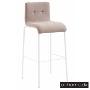 Barstol Kado_stof mokka_ben hvide runde_302978_e-home