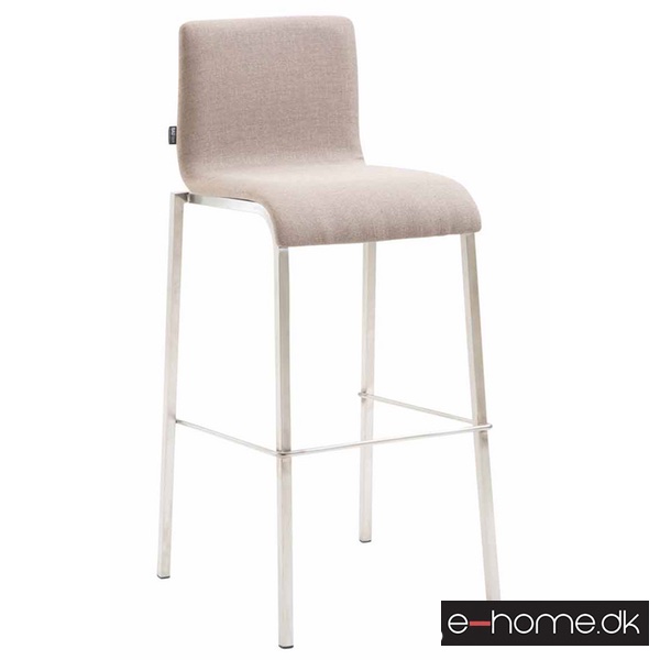 Barstol Kado_stof mokka_ben rustfrit_firkantet_303048_e-home