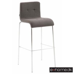 Barstol Kado_stof mørkegrå_ben krom runde_302953_e-home