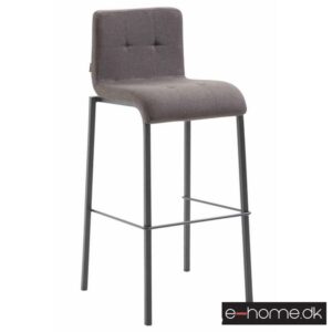 Barstol Kado_stof mørkegrå_ben sort_firkantet_303023_e-home